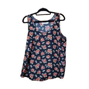 Faded Glory Floral Polyester Tank XXL